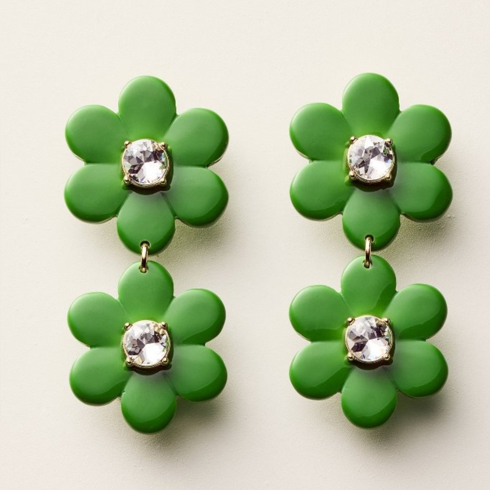 Kate Spade Floral Linear Earrings NWT